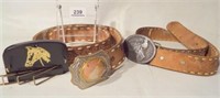 Tooled Belts w/ Buckles (2)