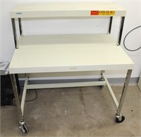 Metal Shelving Cart w/ Power Strip *See Desc