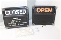 2 Glass Mount OPEN/CLOSED Signs *SEE DESC