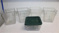 5 Plastic Measuring Containers