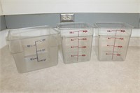 3 Plastic Measuring Containers *See Desc