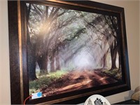 LARGE FRAMED PRINT OF A LANDSCAPE