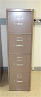 4 Drawer Metal File Cabinet 15x25x52, NO KEY