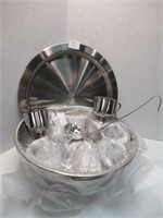 NEW 15 Pc Stainless Punch Bowl Set