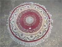 46" Round Rug Hand Knotted in India
