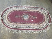 Oval Rug 54" x 33" Hand Knotted in India