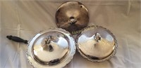 WM A Rogers base w/ bowl & lid, extra lit, pan w/