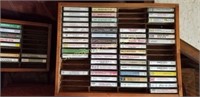 large lot of cassettes and VHS tapes