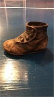 Old leather baby boot
