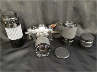 Pentax Asahi 35mm Camera & 4 Lenses