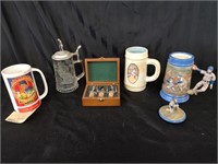 4 Steins and Wine Stoppers
