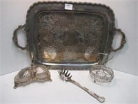 Metal Serving Tray Items - 4 Pieces