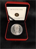 2007 Canadian Proof Silver One Dollar Coin in Case