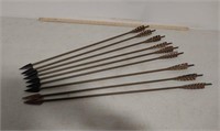 9 handmade cedar shaft arrows