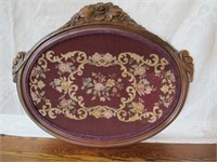 VICTORIAN NEEDLE POINT WALL HANGER