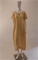 20s Gold Silk Nightgown Vintage Dress