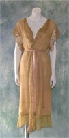 1920s Silk Chiffon Robe Vintage Dress