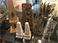 7 Decorative Obelisk figures