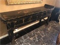 Oriental Black 3 drawer Side Board