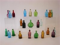 Lot Vintage Multicolored Tonic Bottles