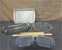 Pie Plate, Rolling Pin, Casserole Dish, Cake Pan