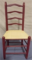 Wooden Doll Chair w/Woven Seat