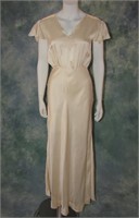 1930s Gold Silk Vintage Nightgown Dress