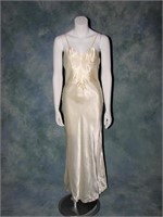Gold 1940s Vintage Dress Gown