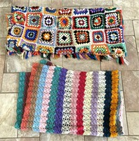 Vintage crocheted throws