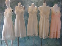 5 Vintage Dress Slips