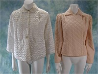 2 Vintage Lingerie Quilted Bed Jackets