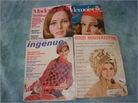 4 - 1960s Vintage Fashion Magazines