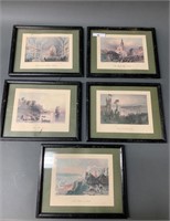 Group of W.H.Bartlett. Framed Lithographs