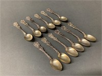 Set of 12 Sterling Spoons