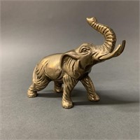 Heavy Brass Elephant Figure-4"