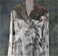 Vintage Hong Kong Pattern Silk Robe