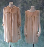 Vintage Nightgown & Robe Set By Barbizon