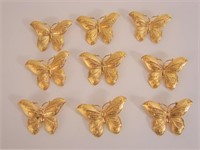 9 Vintage Costume Jewelry Butterfly Brooches