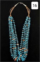 Contemporary Turquoise 5-Strand Necklace