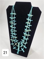 Turquoise Fetish 3-Strand Necklace