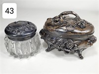 Victorian Ornate Silver Jewelry & Dresser Box