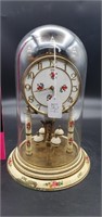 VTG Kundo Anniversary Clock w/White Floral Deisgn