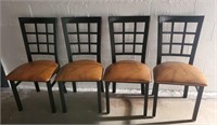 Lot of 4 industrial chairs.