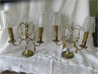 PAIR ANTIQUE PETITE FRENCH STYLE CANDELABRAS