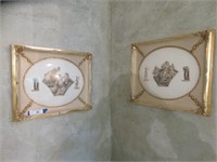PAIR FRENCH STYLE CONVEX GLASS FRAMES