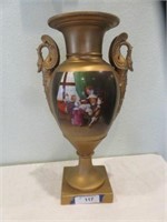 VINTAGE HAND PAINTED FRENCH STYLE FIGURAL VASE