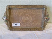 ANTIQUE FRENCH STYLE DRESER TRAY WITH HAND