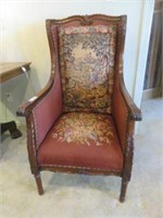 FABULOUS ANTIQUE CARVED MAHOGANY FRENCH STYLE
