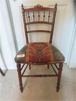 ANTIQUE STICK AND BALL SIDE CHAIR
