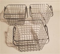 Metal baskets.